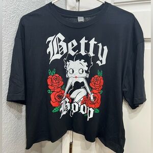 Betty Boop NWOT crop top & makeup bag bundle